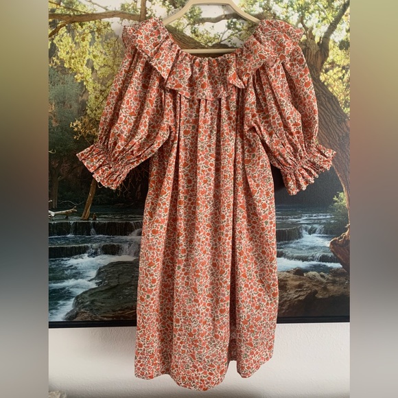 SOLD Doen Chime Ruffled Floral Liberty Fabric Dress Size XS DOEN - Picture 15 of 16